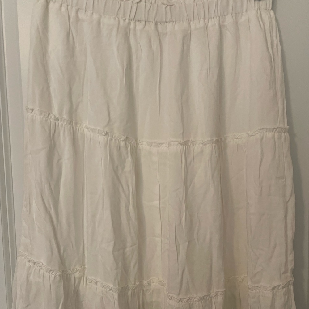 Vici for Love Tree White Boho tiered Maxi Skirt - Picture 5 of 7